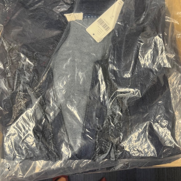 NWT - Anthropologie The Keira Denim Waisted Blouse by Pilcro - Picture 7 of 9